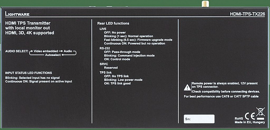 Передатчик Lightware HDMI-TPS-TX226